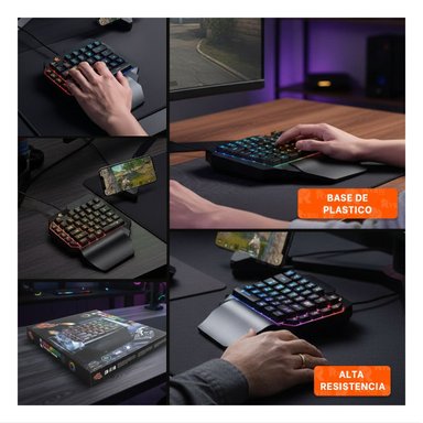 PACK2 MODULO DE CONTROL PARA JUEGOS CON TECLAS PARA MANO IZQUIERDA NEGRO Y+PAPEL REGALO - 3
