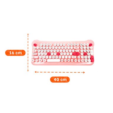PACK2 CONJUNTO PARA TRABAJO DIARIO TECLADO COMODO Y MOUSE ROSADO Y+PAPEL REGALO - 4