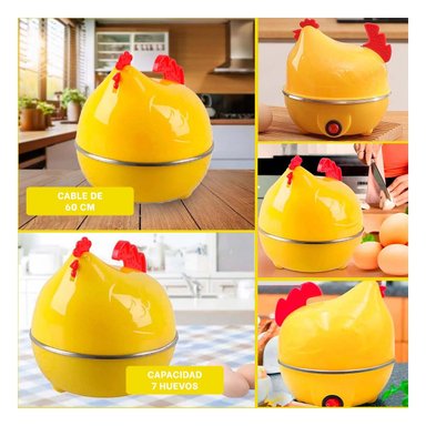 COCEDOR PRACTICO GALLINA DE HUEVOS AMARILLO ELECTRICO Y+POST IT - 5