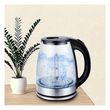 PACK4 CONTENEDOR DE VIDRIO ELEGANTE 2 LT TRANSPARENTE PARA COCINA Y+REGALO STICKER - 5
