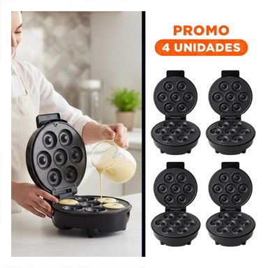 PACK4 ELECTRODOMESTICO ELECTRICO PARA 7 MINI DONAS DONUT MAKER Y+REGALO STICKER - 1
