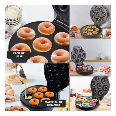 PACK4 ELECTRODOMESTICO ELECTRICO PARA 7 MINI DONAS DONUT MAKER Y+REGALO STICKER - 2