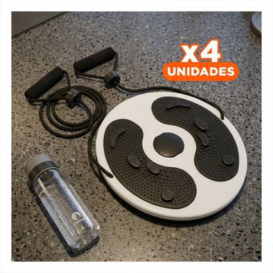 PACK4 DISCO PARA CASA DE ABDOMEN CON LIGAS FIT NEGRO - 1