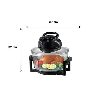 PACK2 FREIDORA 3 EN 1 12 LITROS COLOR NEGRO Y TRANSPARENTE RESISTENTE Y+REGALO STICKER - 4