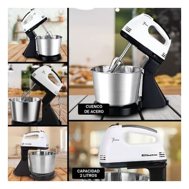 PACK4 TRITURADORA ELECTRICA PEDESTAL CON TAZON 2L COLOR BLANCO Y+REGALO STICKER - 2