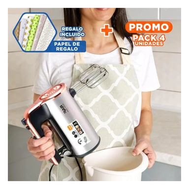PACK4 LICUADORA ELECTRICA COLOR PLATEADO PARA JUGOS NATURALES Y+PAPEL REGALO - 1