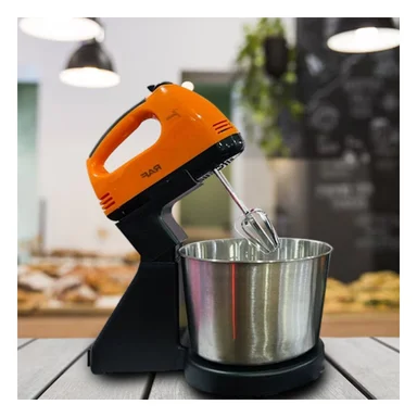 MEZCLADORA HOGAR PEDESTAL CON TAZON 2L NARANJA PARA REPOSTERIA Y BATIDOS Y+LIGAS REGALO - 2