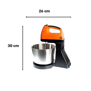 MEZCLADORA HOGAR PEDESTAL CON TAZON 2L NARANJA PARA REPOSTERIA Y BATIDOS Y+LIGAS REGALO - 4