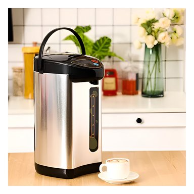 TETERA ELÉCTRICA COLOR PLATEADO CON DISEÑO ELEGANTE Y FUNCIONAL 6.8L Y+REGALO STICKER - 2