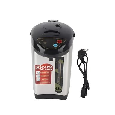 TETERA ELÉCTRICA COLOR PLATEADO CON DISEÑO ELEGANTE Y FUNCIONAL 6.8L Y+REGALO STICKER - 3
