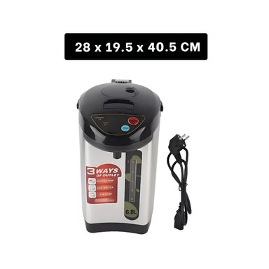 TETERA ELÉCTRICA COLOR PLATEADO CON DISEÑO ELEGANTE Y FUNCIONAL 6.8L Y+REGALO STICKER - 4
