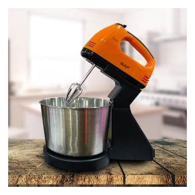 PACK6 BATIDORA ELECTRICA PEDESTAL CON TAZON 2L COLOR NARANJA PARA MEZCLAS HOGAR - 3