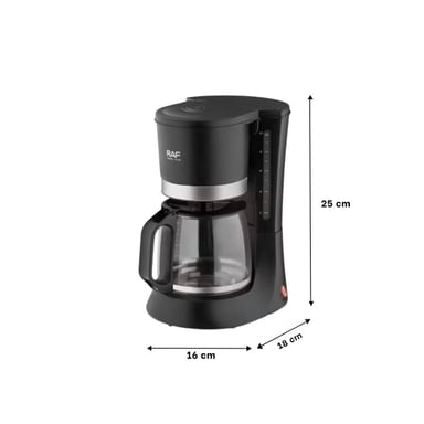 PACK2 CAFETERA COMPACTA COLOR NEGRO CON FUNCIÓN AUTOMÁTICA 1.2L Y+REGALO STICKER - 4