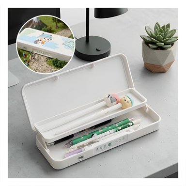 PACK6 NECESER JUVENIL BEIGE CON CLAVE 2 NIVELES OSO CON GORRA FUNCIONAL Y+PAPEL REGALO - 2