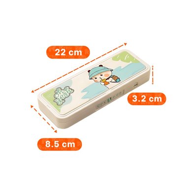 PACK6 NECESER JUVENIL BEIGE CON CLAVE 2 NIVELES OSO CON GORRA FUNCIONAL Y+PAPEL REGALO - 4