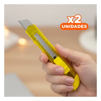 PACK2 TRINCHE ESCOLAR 15CM AMARILLO TRANSPARENTE SET 3 UNIDADES Y+REGALO STICKER - 1