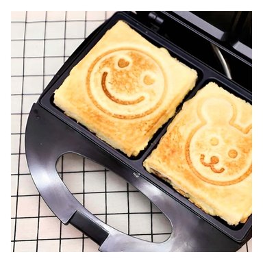 PACK6 GRILL DE CARITAS PARA PREPARAR PAN RELLENO EN FAMILIA Y+PAPEL REGALO - 5