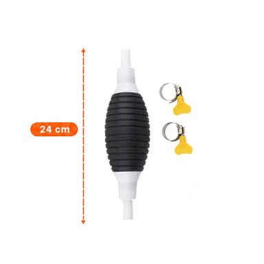 EQUIPO PORTATIL PARA COMBUSTIBLE BLANCO Y NEGRO CON MANGUERA TRANSPARENTE Y+REGALO STICKER - 4