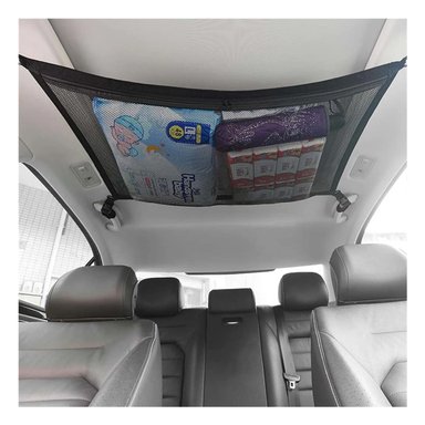 PACK2 COMPARTIMENTO PORTA OBJETOS NEGRO PARA TECHO INTERIOR DE AUTOMOVIL Y+REGALO STICKER - 3