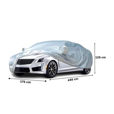 PACK4 FORRO PROTECTOR PARA VEHICULO L 480X175X120CM GRIS Y+PAPEL REGALO - 4