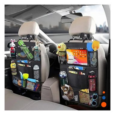 PACK4 ACCESORIO INTERIOR PARA RESPALDO DE ASIENTO DE COCHE NEGRO Y+PAPEL REGALO - 2