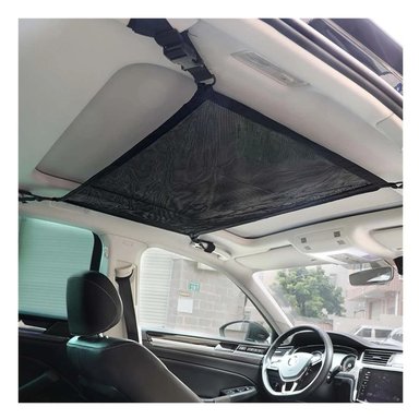 PACK4 MALLA SUPERIOR NEGRA PARA CARGA EN TECHO INTERIOR DE AUTOMOVIL Y+PAPEL REGALO - 5