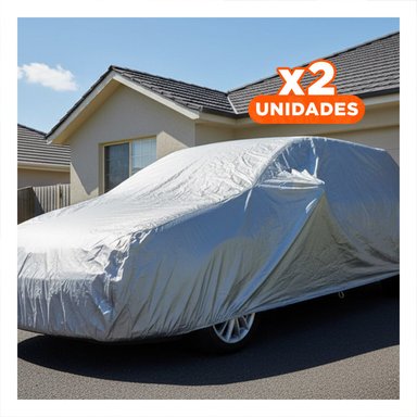 PACK2 PROTECTOR VEHICULAR L 480X175X120CM GRIS RESISTENTE Y+REGALO STICKER - 1