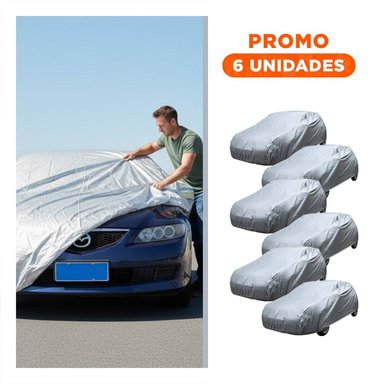 PACK6 COBERTOR RESISTENTE PARA VEHICULO L 480X175X120CM GRIS - 1