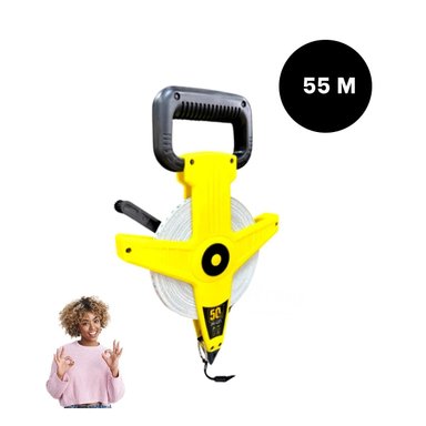PACK4 MEDIDOR RESISTENTE 50MT CON ASA AMARILLO PARA CAMPO Y+PAPEL REGALO - 4