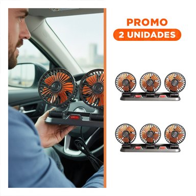 PACK2 EXTRACTOR PORTATIL PARA AUTO 3 CABEZALES NEGRO DISENO FUNCIONAL - 1