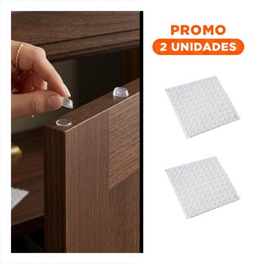 PACK2 AMORTIGUADORES PARA PUERTAS 100 PIEZAS DE SILICONA TRANSPARENTE - 1