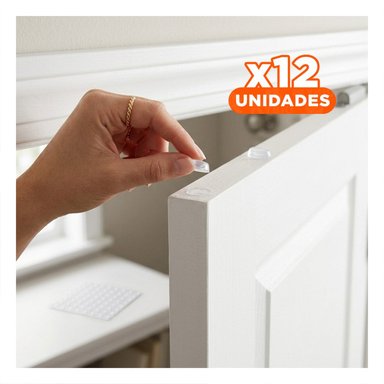 PACK12 PROTECTORES AUTOADHESIVOS 100 PIEZAS DE SILICONA TRANSPARENTE - 1