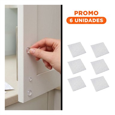 PACK6 TAPONES ANTIGOLPES 100 PIEZAS DE SILICONA TRANSPARENTE CASA - 1