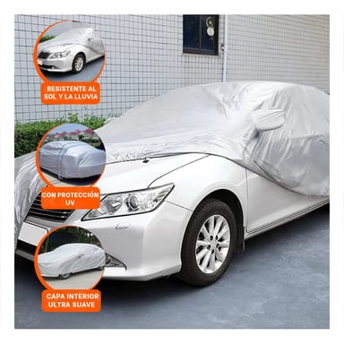 CUBIERTA AUTOMOTRIZ XL 540X175X120CM GRIS PROTECCION EXTERIOR Y+PAPEL REGALO - 3