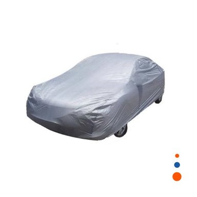 COBERTOR AUTOMOTRIZ XL 540X175X120CM GRIS IMPERMEABLE RESISTENTE Y+REGALO STICKER - 3