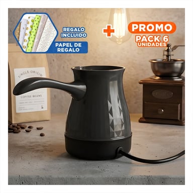 PACK6 DISPOSITIVO DE 500ML EN ACERO INOXIDABLE Y NEGRO PLASTICO TURCO DE PODER Y+PAPEL REGALO - 1