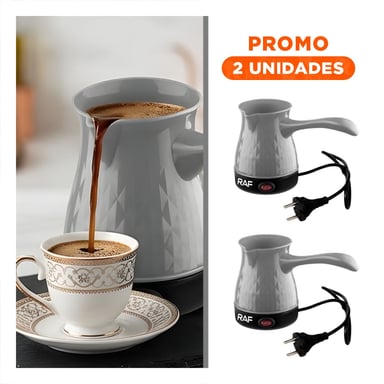 PACK2 APARATO PLOMO 500ML DE PLASTICO Y ACERO INOXIDABLE TURCO DE BASE FIRME - 1