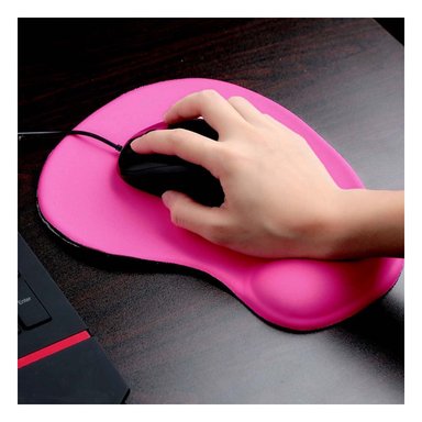 PACK4 TAPETE GEL SUAVE COLOR FUCSIA PARA USO DIARIO COMPUTADORA Y+REGALO STICKER - 4