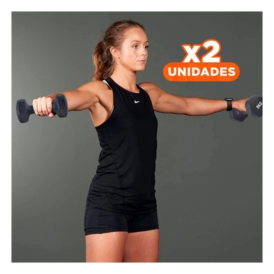 PACK2 PESA ERGONOMICA NEGRO 5 KG PARA EJERCICIO Y+REGALO STICKER - 1