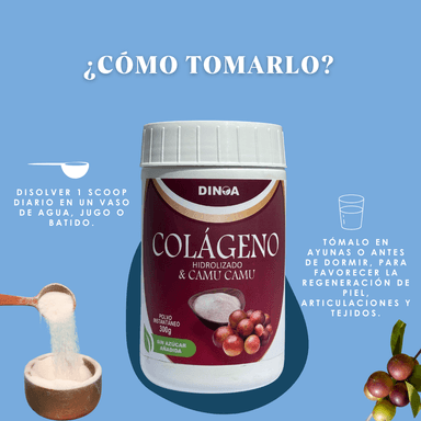 COLÁGENO HIDROLIZADO DINOA POLVO & CAMU CAMU POTE DE 300GR - 3