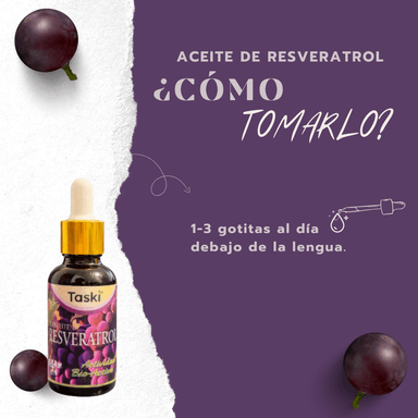 BEBIDA RESVERATROL TASKI 30ML /ANTIEDAD NATURAL /PROTECCIÓN CELULAR - 3