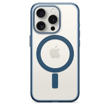 CASE IPHONE 15 PRO MAX CLEAR MAGNETIC AZUL - 2