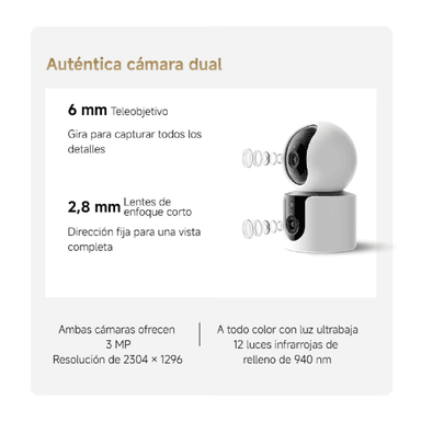 CÁMARA DE SEGURIDAD XIAOMI SMART C300 DUAL EU - 4