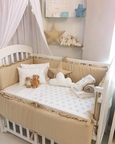 PROTECTOR CUNA BABYTU BEIGE LATERAL PARACHOQUES DISEÑO - 3