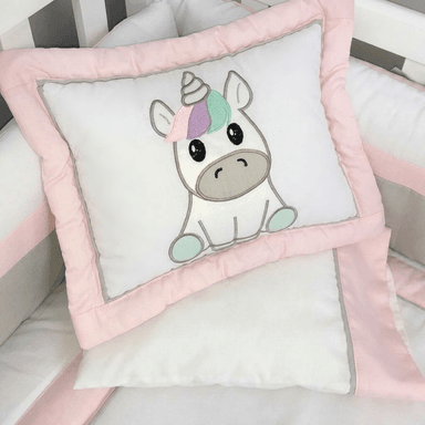 SET CUNA BABYTU BLANCO BORDADO ESTANDAR DISEÑO UNICORNIO - 2