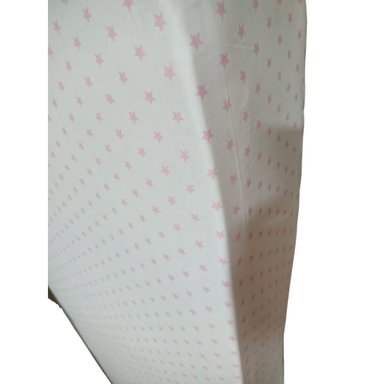 SABANAS BAJERAS AJUSTABLES TALLA 1 PLAZA DISEÑO ESTRELLITAS ROSADA - 2