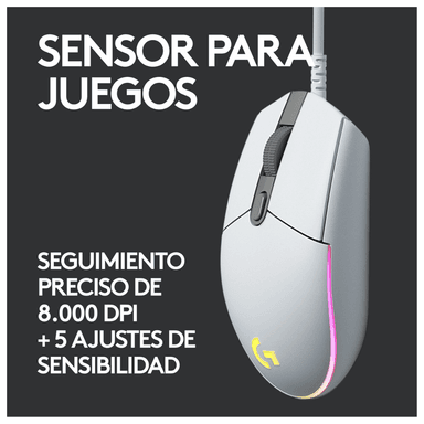 MOUSE LOGITECH G203 RGB WHITE - 2