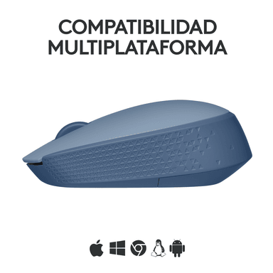 MOUSE INALÁMBRICO LOGITECH M170 BLUE GRAY - 3