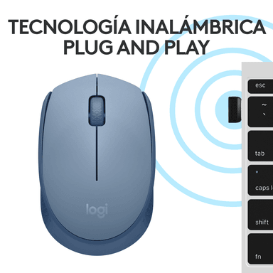 MOUSE INALÁMBRICO LOGITECH M170 BLUE GRAY - 5