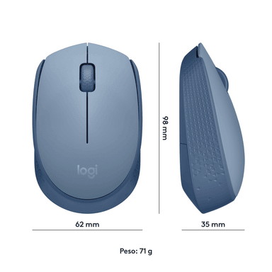 MOUSE INALÁMBRICO LOGITECH M170 BLUE GRAY - 7
